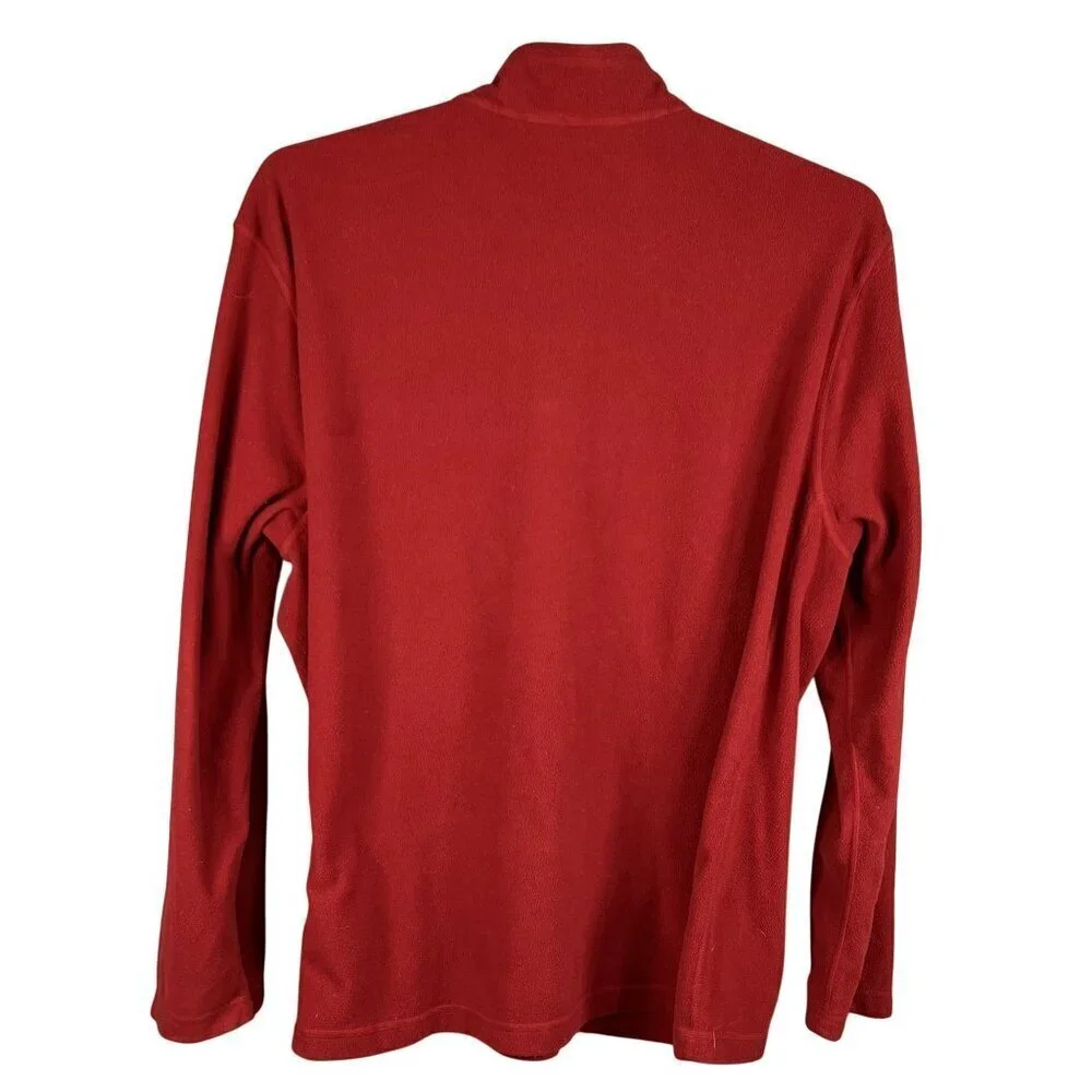 The North Face Men XXL Rage Red 1/4 Zip Pullover Fleece Pullover Sweater Stretch